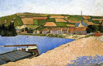 (image for) Handmade oil painting Copy paintings of famous artists Paul Signac paintings, Hillside from Downstrea